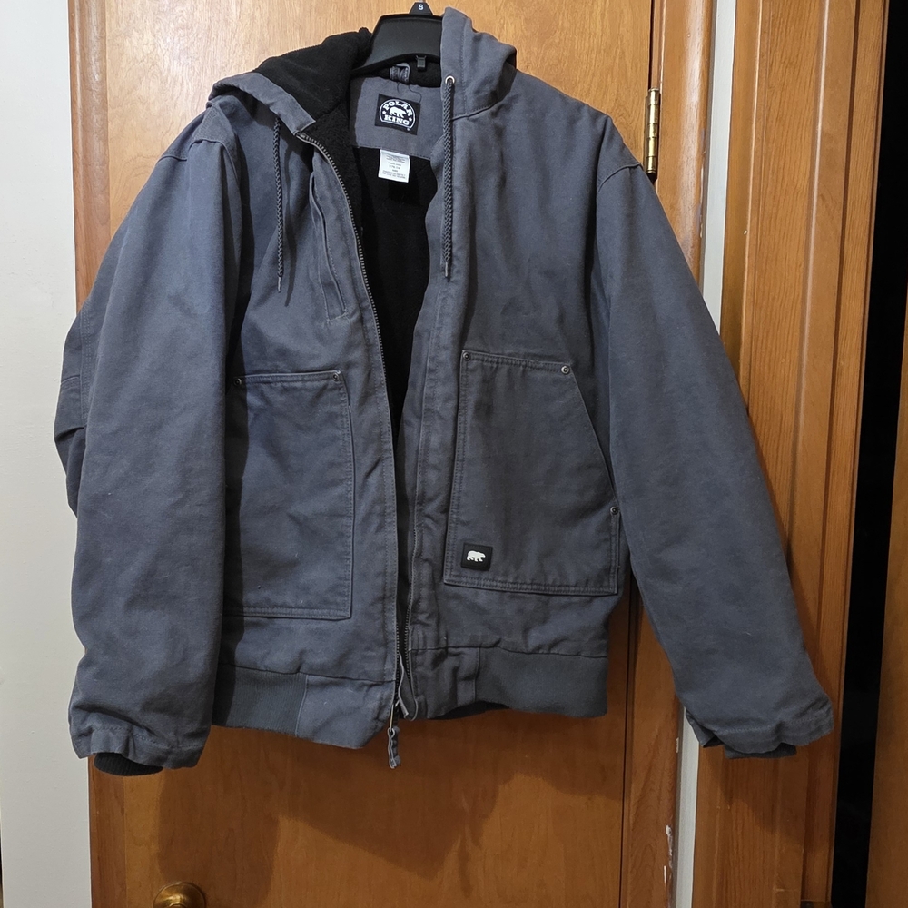 Men's Gray Hooded Jacket